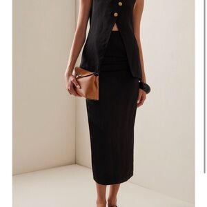 Posse Black Midi Pencil Skirt NEW